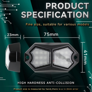 Luz LED RGB para Roca de 12-24V al por Mayor, Luz Lateral Blanca de 6000K y 150lm con Haz de Inundación Intermitente, Luz Trasera Universal para Camión, Vehículo de 15W, 2 Años de Garantía - Product Image 3