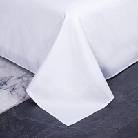 Parure de draps de luxe 5 étoiles en coton égyptien blanc pour hôtel, tailles King et Queen