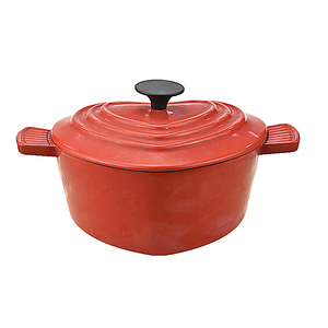 Color rojo en forma <span class=keywords><strong>de</strong></span> corazón <span class=keywords><strong>de</strong></span> esmalte olla <span class=keywords><strong>de</strong></span> <span class=keywords><strong>hierro</strong></span> <span class=keywords><strong>fundido</strong></span> <span class=keywords><strong>de</strong></span> utensilios <span class=keywords><strong>de</strong></span> cocina calentador <span class=keywords><strong>de</strong></span> comida <span class=keywords><strong>de</strong></span> cacerola con tapa - Product Image 2