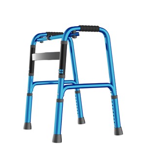 Aide à la marche en alliage d'aluminium bleu avec réglage en hauteur pour soutenir la mobilité des personnes âgées - Product Image 5