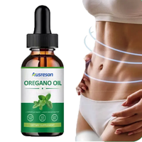 Ausreson OEM Huile d'origan biologique naturelle en gouttes liquides, complément alimentaire, stimule la santé immunitaire et intestinale, gouttes d'huile d'origan sauvage