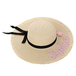 Sombrero de Sol Flexible Personalizado Bordado para Playa, Recuerdos de Boda para Damas de Honor, Gorra de Paja para Viajes de Vacaciones de Verano - Product Image 3