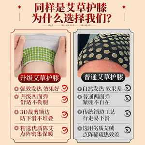 Mugwort knee pads for warmth, soothing cold <b>legs</b>, joint pain, and elderly people. Suitable for cycling and warming in autumn - Product Image 2