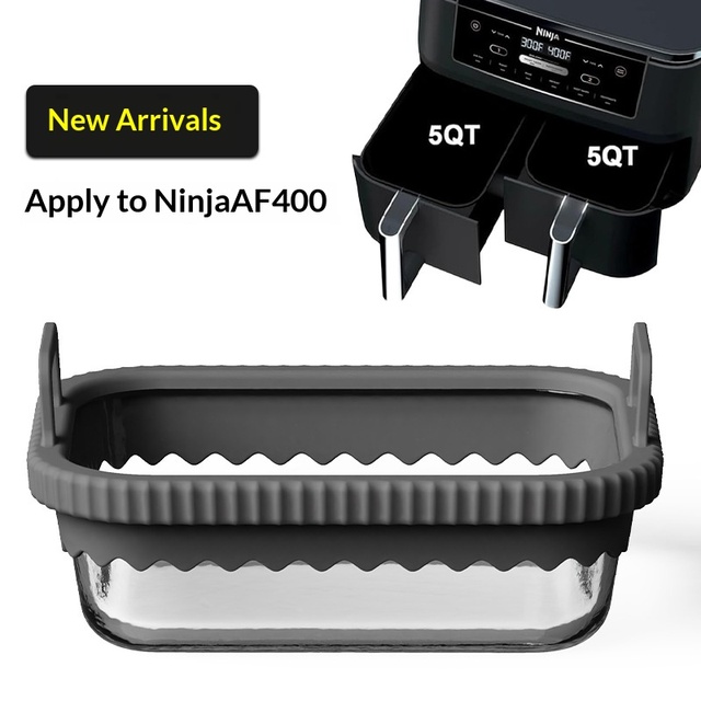 Wholesale Nin jia AF400 Air Fryer Glass Baking Tray with Silicone Handle for Nin jia AF400 Air Fryer