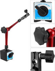 Einstellbarer 3-Gelenk-Digitalanzeigehalter aus flexiblem Metall Schwarzer Magnet fuß mit <span class=keywords><strong>Test</strong></span> anzeige halter in Industrie qualität - Product Image 1