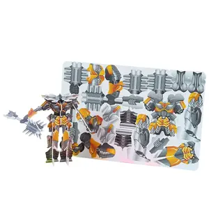 El mejor producto con Robot en <span class=keywords><strong>3D</strong></span> Puzle para el cumpleaños del niño Juguete educativo Diy Juguete de dibujos animados Juguete de plástico - Product Image 3