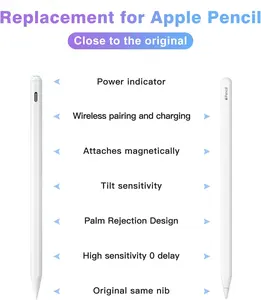 Stylet actif intelligent haute performance iPad Pro Texture originale longue durée de vie de la batterie charge rapide écran tactile en alliage d'aluminium