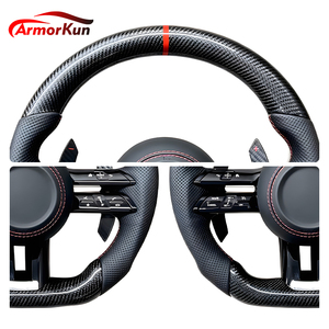 Volante Sportivo AMG in Fibra di Carbonio con Impugnature Laterali in Pelle Traforata, Upgrade per <span class=keywords><strong>Mercedes</strong></span> Benz Tutte le <span class=keywords><strong>Serie</strong></span> A <span class=keywords><strong>B</strong></span> C E S G GLS - Product Image 3