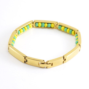 <span class=keywords><strong>Pulseras</strong></span> Personalizadas <span class=keywords><strong>de</strong></span> Santería Babalawo Orula Gold Filled, Brazalete Ilde <span class=keywords><strong>de</strong></span> Acero Inoxidable con Cuentas Ocultas - Product Image 4