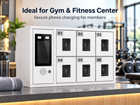 Casier de stockage intelligent multi-portes avec reconnaissance faciale et empreintes digitales pour téléphones portables, fabriqué en Chine
