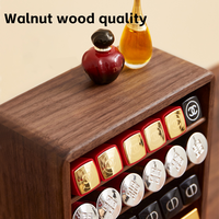 Boîte de rangement élégante, durable, moderne, en bois, portable, multifonctionnelle, finition brillante, pour rouge à lèvres, pinceaux de maquillage, organiseur pour la coiffeuse