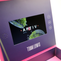 Produits les plus vendus en Europe, article en promotion, nouvelle boîte vidéo publicitaire rose avec écran LCD, cadeau de marque