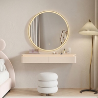 Coiffeuse murale moderne au design simple, blanc crème, pour chambre à coucher, maison, appartement, hôtel