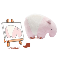 Couette personnalisée en peluche douce avec aimant, garnissage en polyester et coton PP, doublure en maille