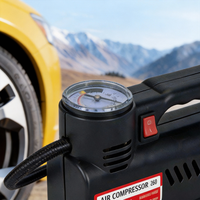 Efficient Branded Portable Inflator with Real Time Pressure Monitoring for Emergency Flat Tire Repairs During Travel Journeys