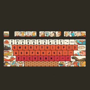 Capuchons de touches à thème animal du zodiaque chinois, profil Cherry/KCA, PBT Dye Sub pour clavier mécanique à interrupteurs <span class=keywords><strong>Mx</strong></span> 61/64/68/104 - Product Image 4
