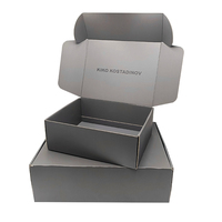 Boîtes d'Expédition Rigides Recyclables à Taille Personnalisée Imprimée, Emballage Chapeau Vêtements, Boîte d'Envoi Noire, Cartons Ondulés