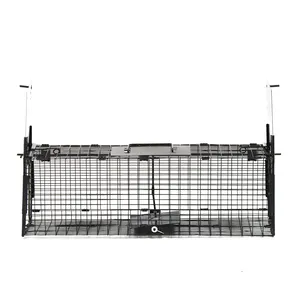 Metal Steel Wire Human Rat Trap Cage Mouse Crate Double Door Mouse Catching Cage