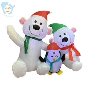 3,5ft 1M Chiếu Sáng Sân Cỏ Thấp Thổi Lên Ngoài Trời Vui Giáng Sinh Gummy Bear Inflatable - Product Image 3