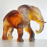 Coffrets Cadeaux Éléphant en Cristal Personnalisés avec Logos Sculptés à la Main Décoration OrnementCrafted in Other Crystal Crafts
