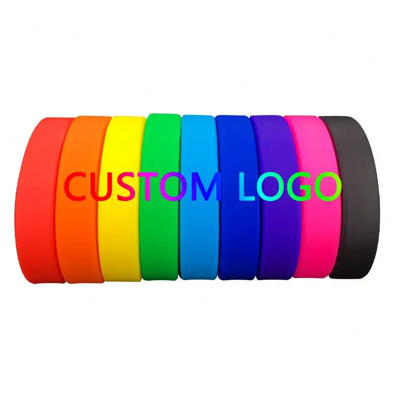 Braccialetti in Silicone personalizzati rendono i tuoi braccialetti in gomma con messaggio o Logo cinturino da polso personalizzato di alta qualità