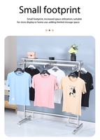 Expositor Compacto de Acero Inoxidable para Ahorrar Espacio, Estante de Almacenamiento de Ropa, Adecuado para Estudios de Moda