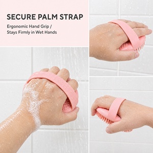 Silicone Body Scrubber <b>Brush</b> Soft Shower <b>Bath</b> <b>Brush</b> Body Loofah Antibacterial Gentle Exfoliation Eco-Friendly Reusable Handheld - Product Image 4