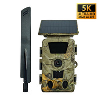2025 nouvelle caméra de chasse infrarouge 4G LTE à énergie solaire 5K batterie 5200mAh Zoom optique 10x Mini caméra de piste sans fil vidéo SD