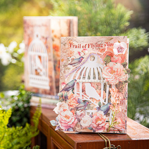 30 hojas por paquete Material papel pájaro y Hada serie Vintage bosque pájaro mano <span class=keywords><strong>libro</strong></span> DIY respaldo 6 estilos - Product Image 2