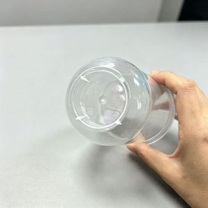 Gobelet jetable en PP transparent givré en forme de U, personnalisé avec logo, pour boissons froides et chaudes, avec couvercle, 90-380/500/700U, fabriqué sur mesure en usine - Product Image 5