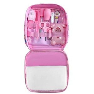 Kit de Cuidados para Bebês em Silicone com Bolsa de Pano, Conjunto de 13 Peças Multifuncional, Livre de BPA, para Limpeza Diária de Unhas e Aspiração Nasal, para Bebês de 0 a 12 Meses - Product Image 4