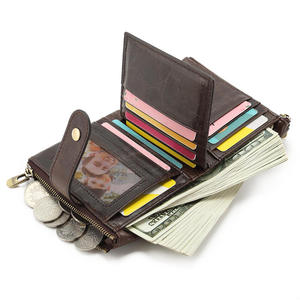 Cartera de Cuero Genuino Royal Bagger para Hombre, Monedero Pequeño, Tarjetero Mini, Portafolio Vintage, Portomonee con Cierre, Bolsillo Masculino - Product Image 4