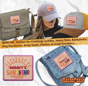 Patch Ricamata 'Raggi di Sole di <span class=keywords><strong>Mamma</strong></span>' per la Festa della <span class=keywords><strong>Mamma</strong></span>, Adesivi Ricamati Termoadesivi/Cucibili per Vestiti, Zaini, Cappelli, Jeans - Product Image 4