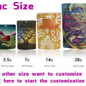 In Stock Custom Printing Own logo Food Edible Resealable Smell Proof Stand up Pouch Packaging 3.5g/7g/1oz/1lb Mylar <b>Bag</b> - Product Image 6