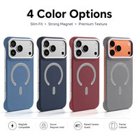 Coque en cuir PC couleur unie sans cadre magnétique personnalisable, très vendue, pour iPhone 17 Pro Max 16 15 14, demi-coque pressée à chaud