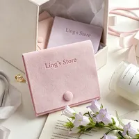 Kotak Perhiasan Fashion Persegi, Kemasan Mikrofiber untuk Anting, Cincin, Kalung, Liontin, Jam Tangan, Anting Tusuk, Gantungan Kunci, Kancing Mainan