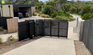 Porte d'angle à 90 degrés sur mesure-Piste rotative noire Porte automatique Rotation d'angle Porte coulissante Portes d'allée de jardin - Product Image 5