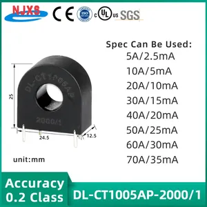 Transformador de Corriente Miniatura NJXSE DL-CT1005AP con Montaje, 5A 10A 20A 30A 50A 70A, Pin de Conexión CT - Product Image 2
