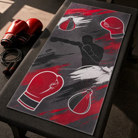 Serviette de sport en coton 100% personnalisable avec impression numérique, serviette vierge pour la boxe et la gym, livraison rapide, faible MOQ accepté, faible MOQ pour les serviettes de gym