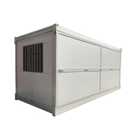 Casa Contenedor Plegable de Dos Pisos Prefabricada Portátil de Bajo Costo, Unidades de 20/40 pies, Panel Sándwich, Diseño Moderno para Uso en Exteriores, Escuelas y Hoteles