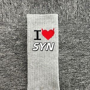 Chaussettes de sport tendance <span class=keywords><strong>Syna</strong></span> en coton tricoté motif lettres, couleur or rose, absorbantes et respirantes pour l'automne CentralCEE - Product Image 3