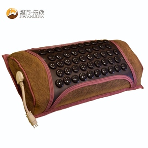 Almohada de terapia térmica de cuero marrón Jiwan Lejia con piedras, rectangular, para aliviar la tensión del cuello <span class=keywords><strong>en</strong></span> el cuidado diario - Product Image 2