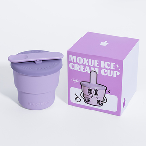 Moule à glaces rond en silicone sans BPA avec couvercle, pour la préparation de glaces et de collations saines - Product Image 6