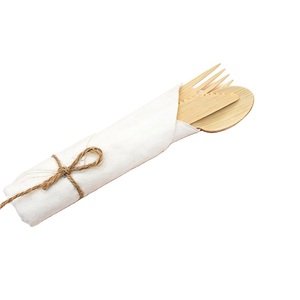 Juego de Cubiertos Portátiles de Bambú, Cuchara y Tenedor, Utensilios de Comedor de Bambú Natural para Viajes, Campamentos y Uso Diario - Product Image 1
