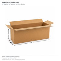 Boîte d'emballage en carton ondulé kraft sur mesure, longue, pour l'e-commerce, le déménagement, l'exportation, le stockage et la livraison