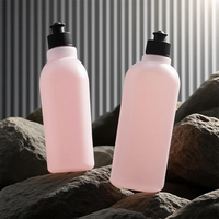 Bouteille de savon liquide transparente à col étroit de grande capacité PET 500 ml avec impression sérigraphique