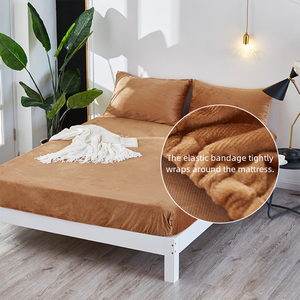 Drap-housse en velours cristal chaud d'hiver, poches profondes, confort moelleux, pour toutes les tailles de matelas - Product Image 3