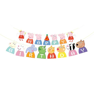 Set <span class=keywords><strong>de</strong></span> Decoración <span class=keywords><strong>de</strong></span> Fiesta <span class=keywords><strong>de</strong></span> Cerdito <span class=keywords><strong>de</strong></span> Dibujos Animados en Tonos <span class=keywords><strong>Pastel</strong></span>, Incluye Pancarta, Fondo, Adornos para <span class=keywords><strong>Pastel</strong></span>, Globos y Vajilla Desechable para <span class=keywords><strong>Cumpleaños</strong></span> Infantiles - Product Image 6