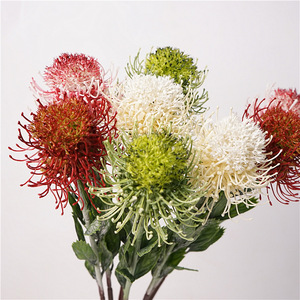 Fatto a mano naturale Protea fiore testa singola 12CM di diametro per la laurea di nozze natale e capodanno cinese - Product Image 1