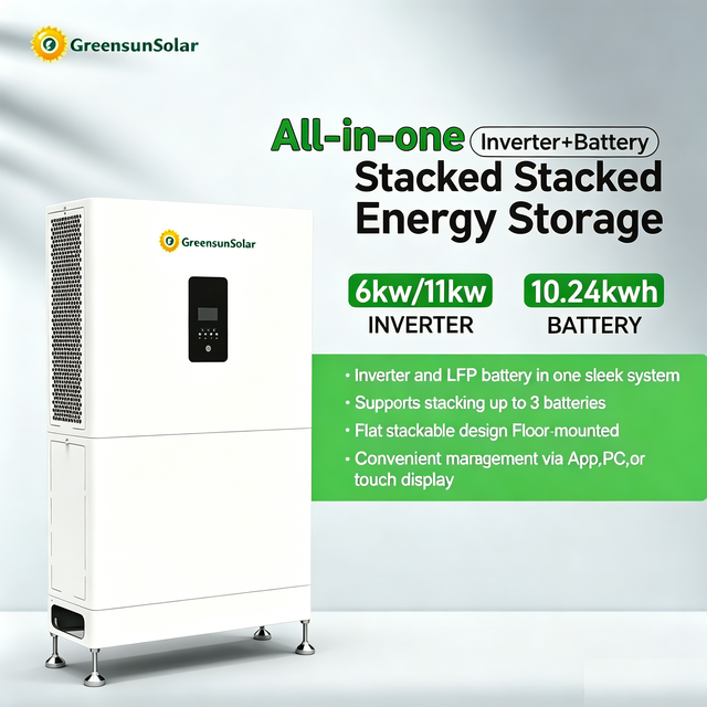 Integrated Inverter Battery All-in-One Unit 6kW 11kW Hybrid Solar Inverter with 10-30kWh Lithium Battery for Residential Storage